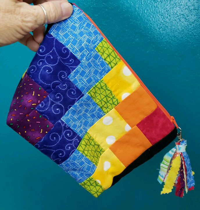 rainbow zipper pouch bag