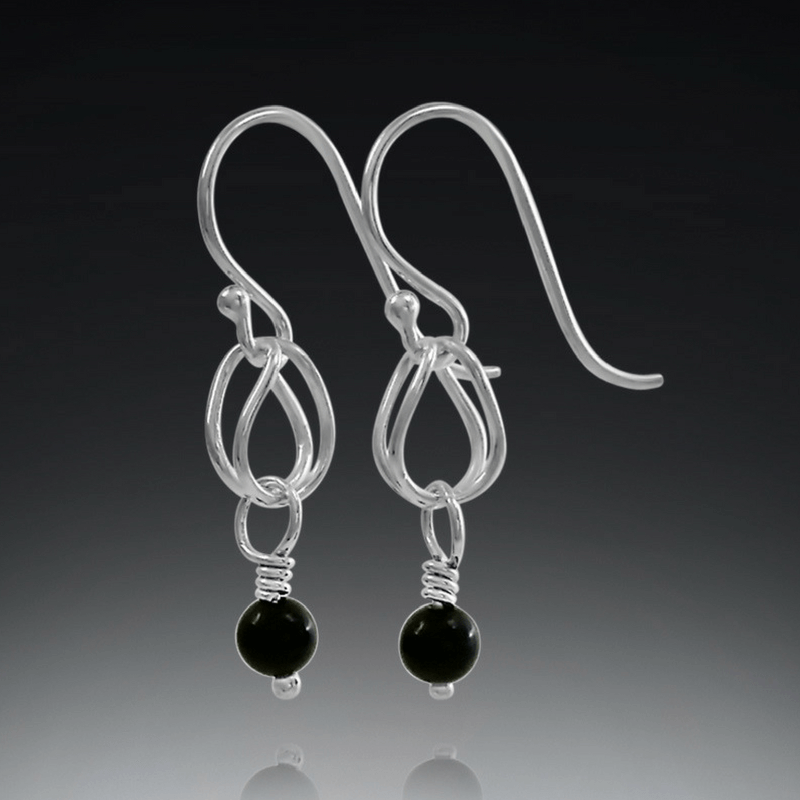Sterling silver amethyst cross earrings