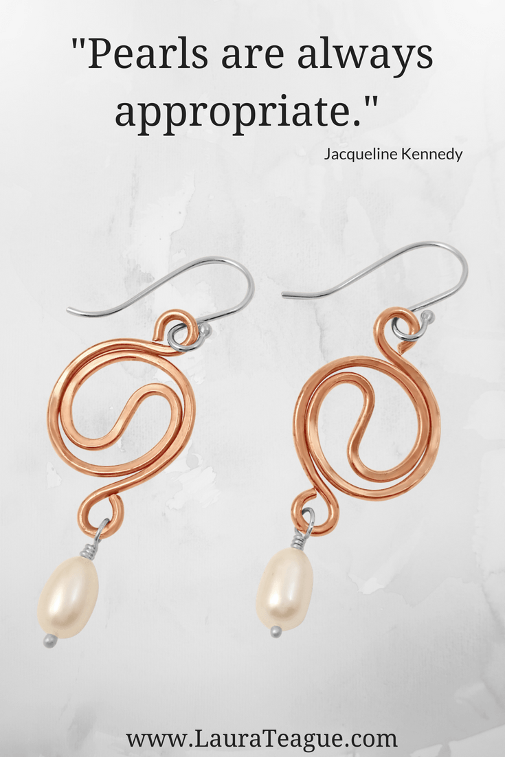 Copper jewelry freshwater pearl