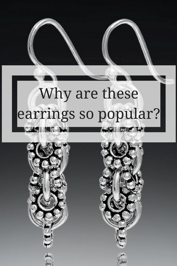 Sterling silver long dangle earrings