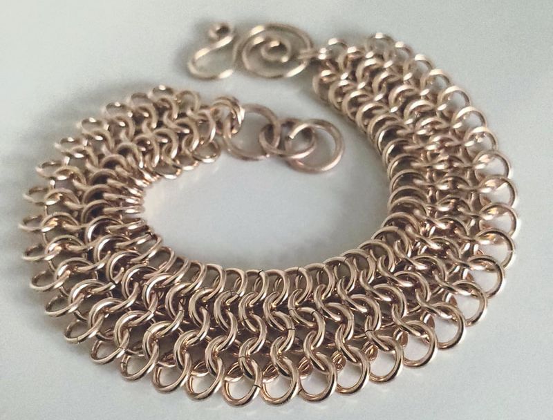 gold chain link bracelet laura teague