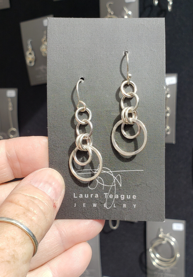 Laura Teague sterling silver hoop earrings
