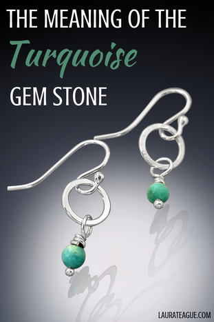 Turquoise gemstone birthstone earrings