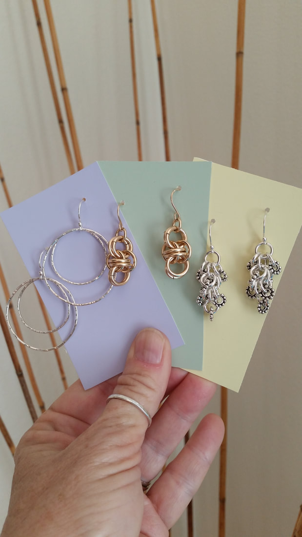 Handmade bold earrings Laura Teague Jewelry