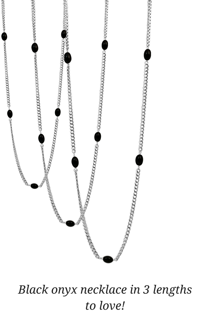 Black onyx necklace black onyx jewelry