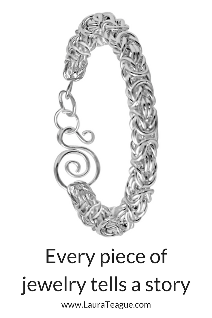 handmade sterling silver link bracelet