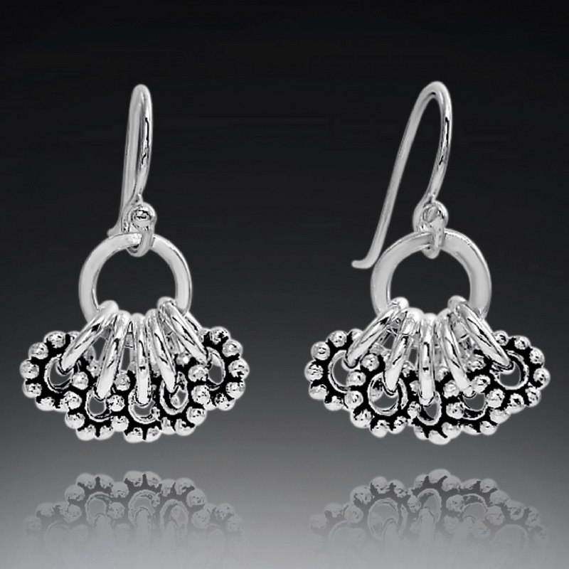 silver clover earrings