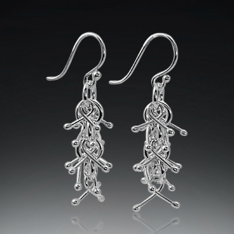 Handmade silver dangle earrings