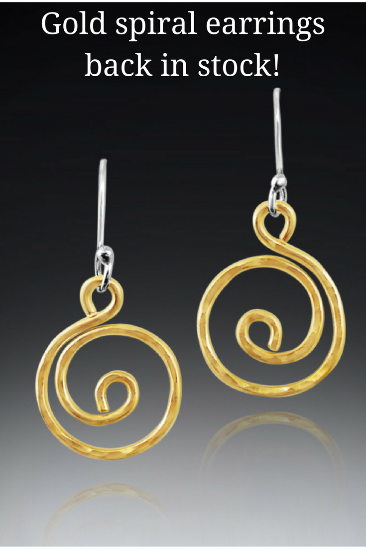 gold spiral earrings 
