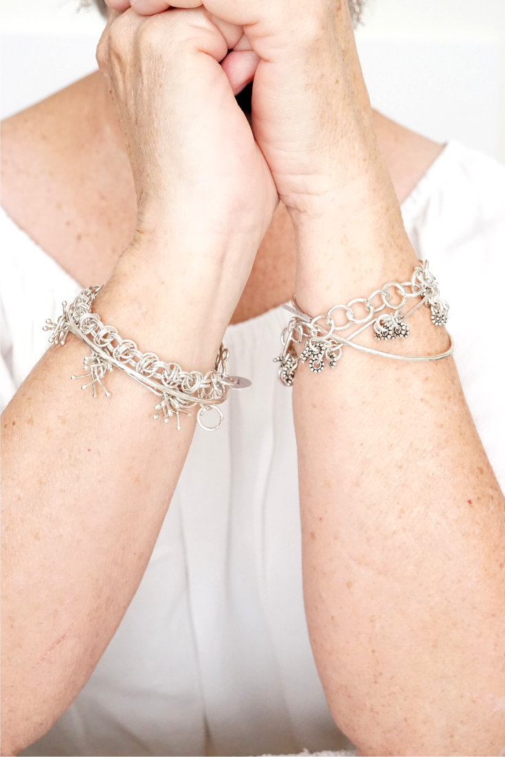 handmade sterling silver chain link bracelets - LAURA TEAGUE JEWELRY