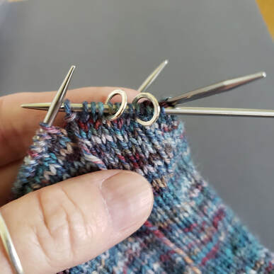 silver stitch markers for knitting