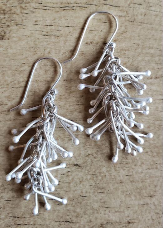 long sterling silver earrings