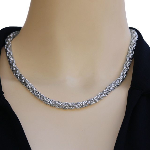 small byzantine sterling silver necklace