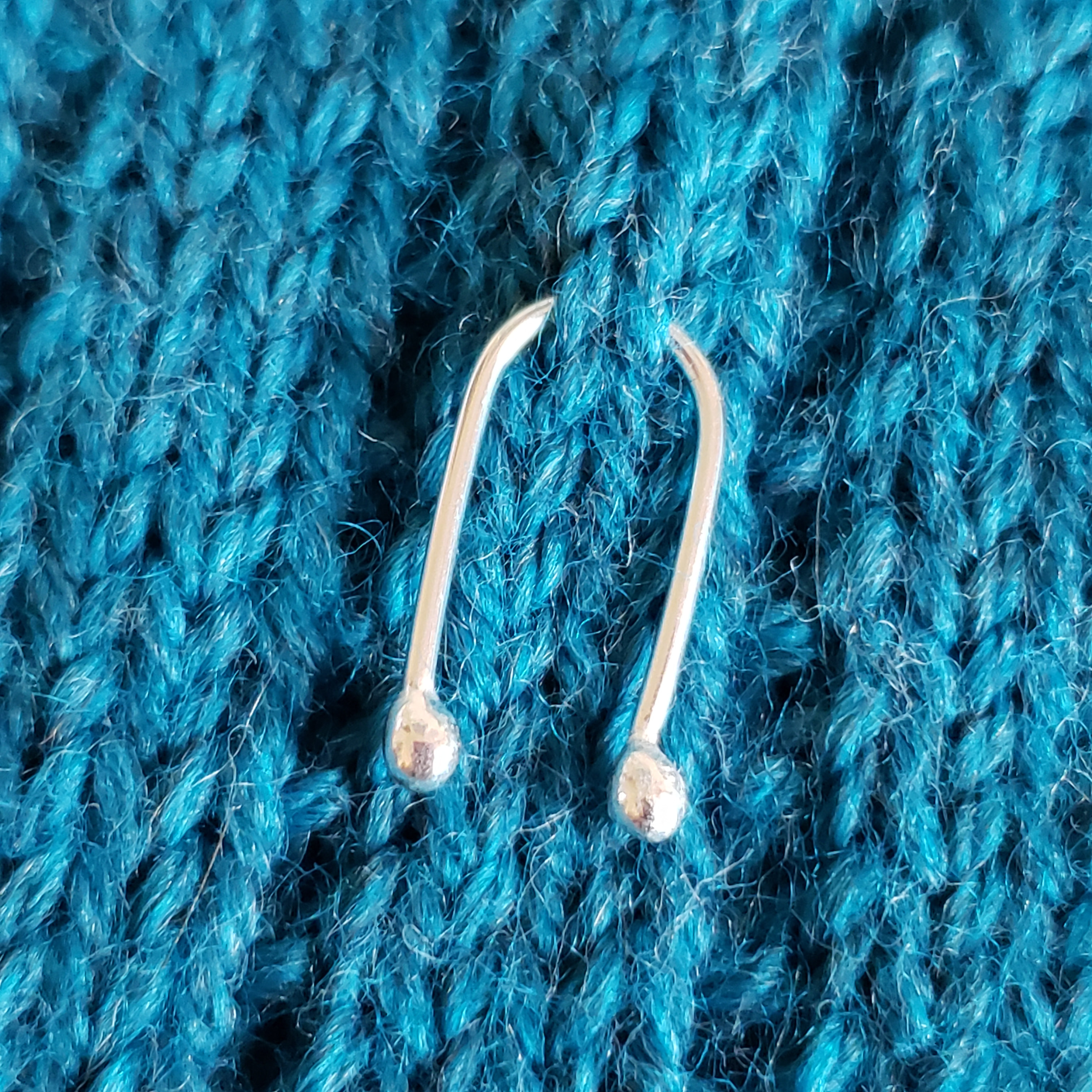 Sterling silver stitch markers for knitting and crochet, small cable  needles now in 2 sizes